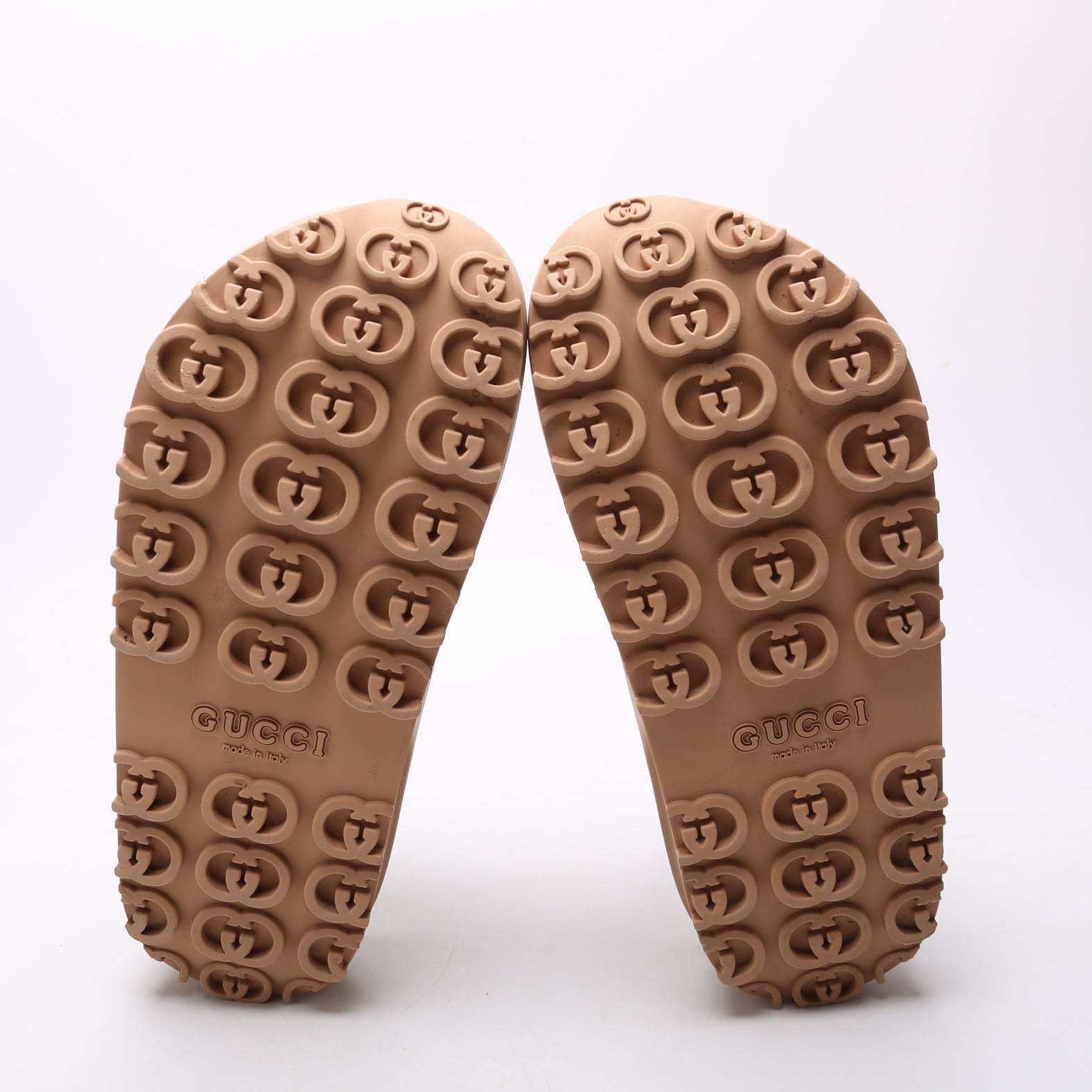 Interlocking G Rubber Platform Slides Mens Size 7