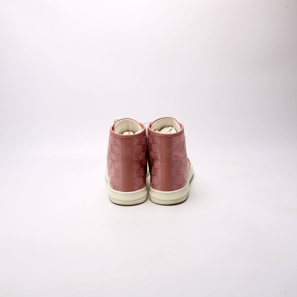GG Canvas High Top Sneakers Size 37.5 Pink