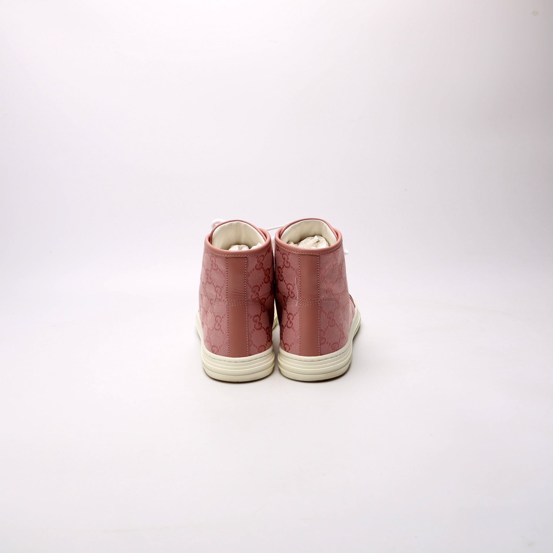 GG Canvas High Top Sneakers Size 37.5 Pink