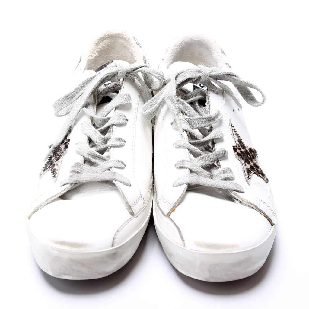 Superstar Sneakers Size 37 White and Animal Print