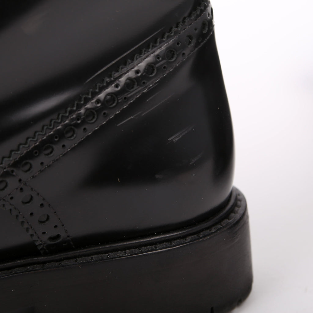 D-Order Lace-Up Calfskin Boots Size 37 Black
