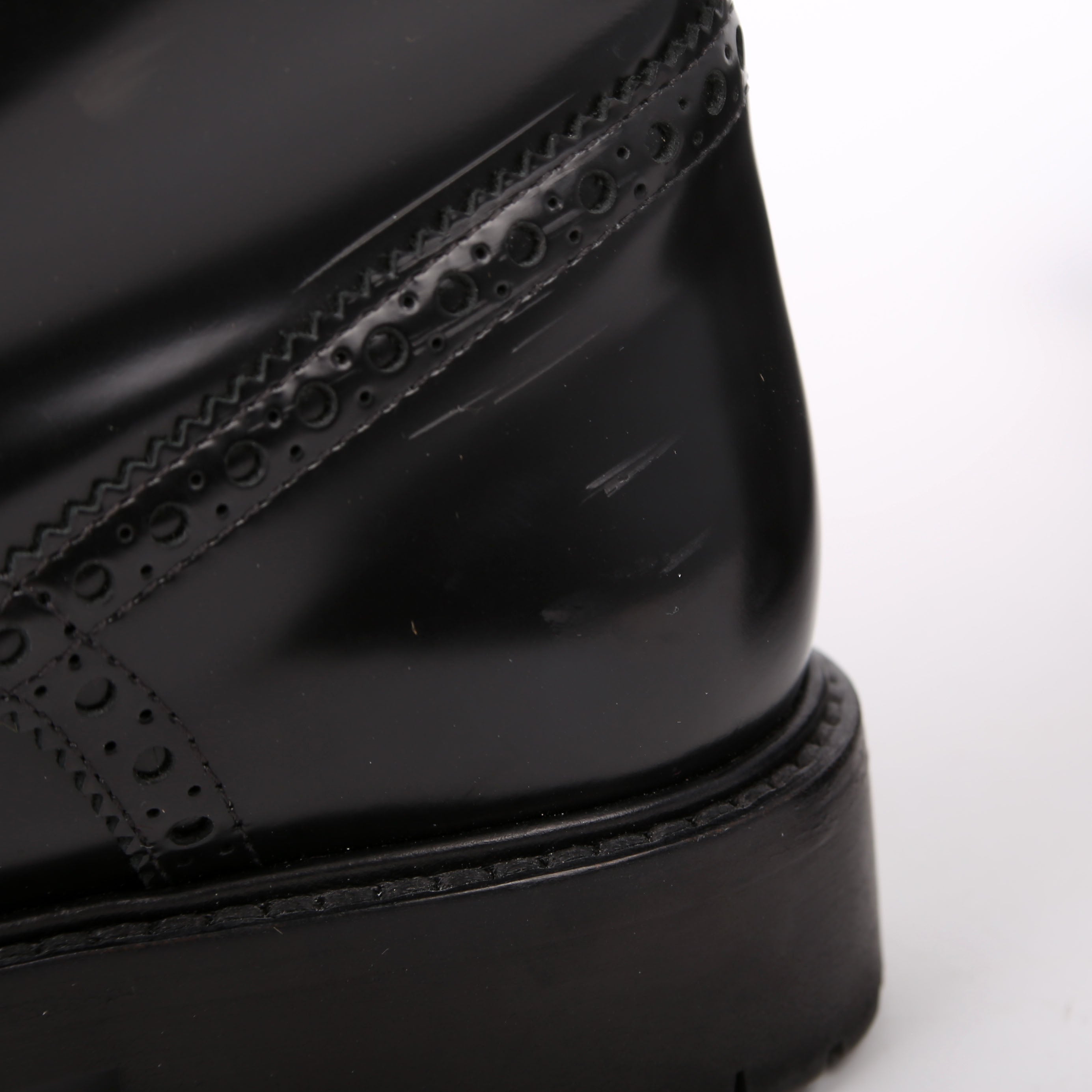 D-Order Lace-Up Calfskin Boots Size 37 Black