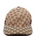 Gucci 200035 GG Canvas Web Cap Size Small Brown