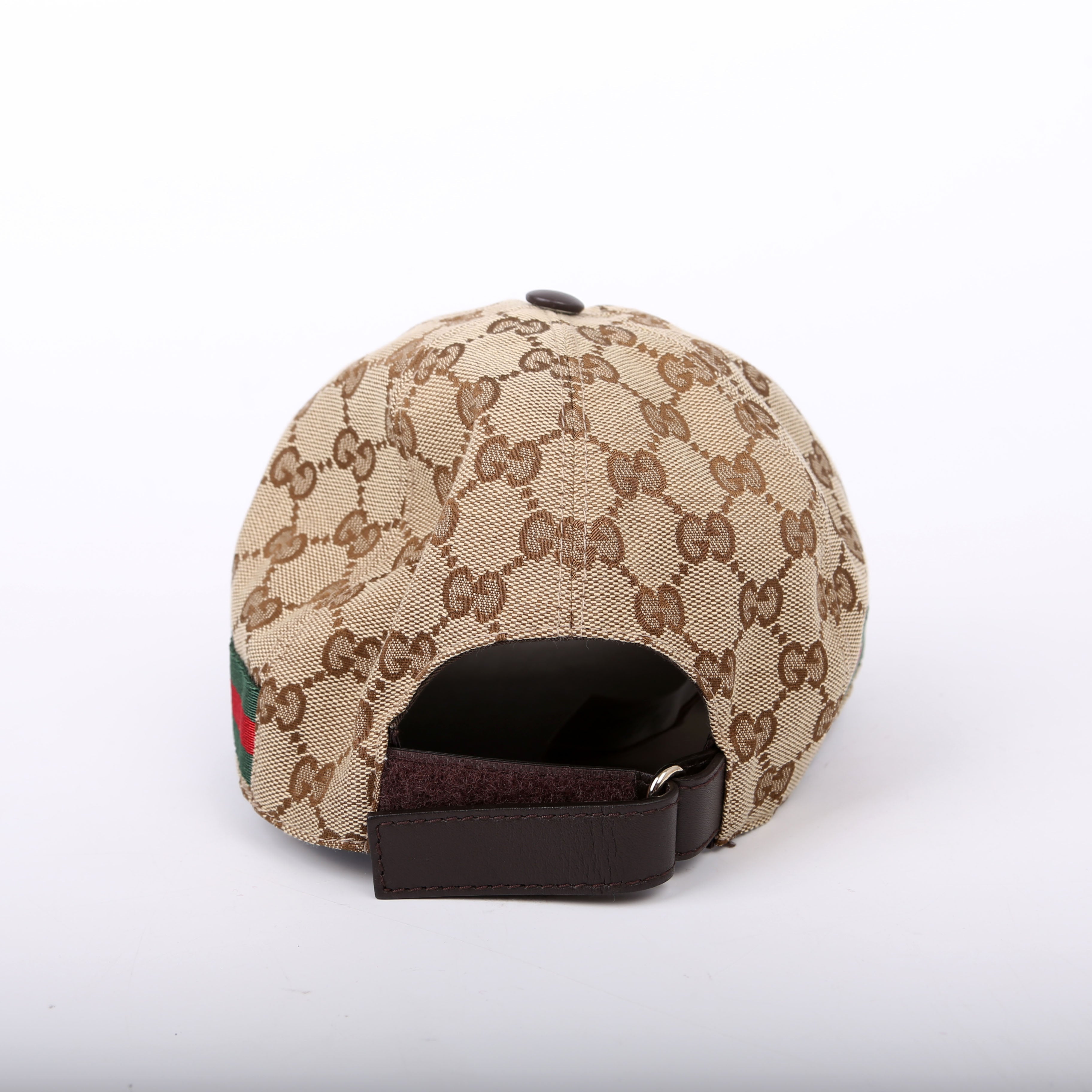 Gucci 200035 GG Canvas Web Cap Size Small Brown