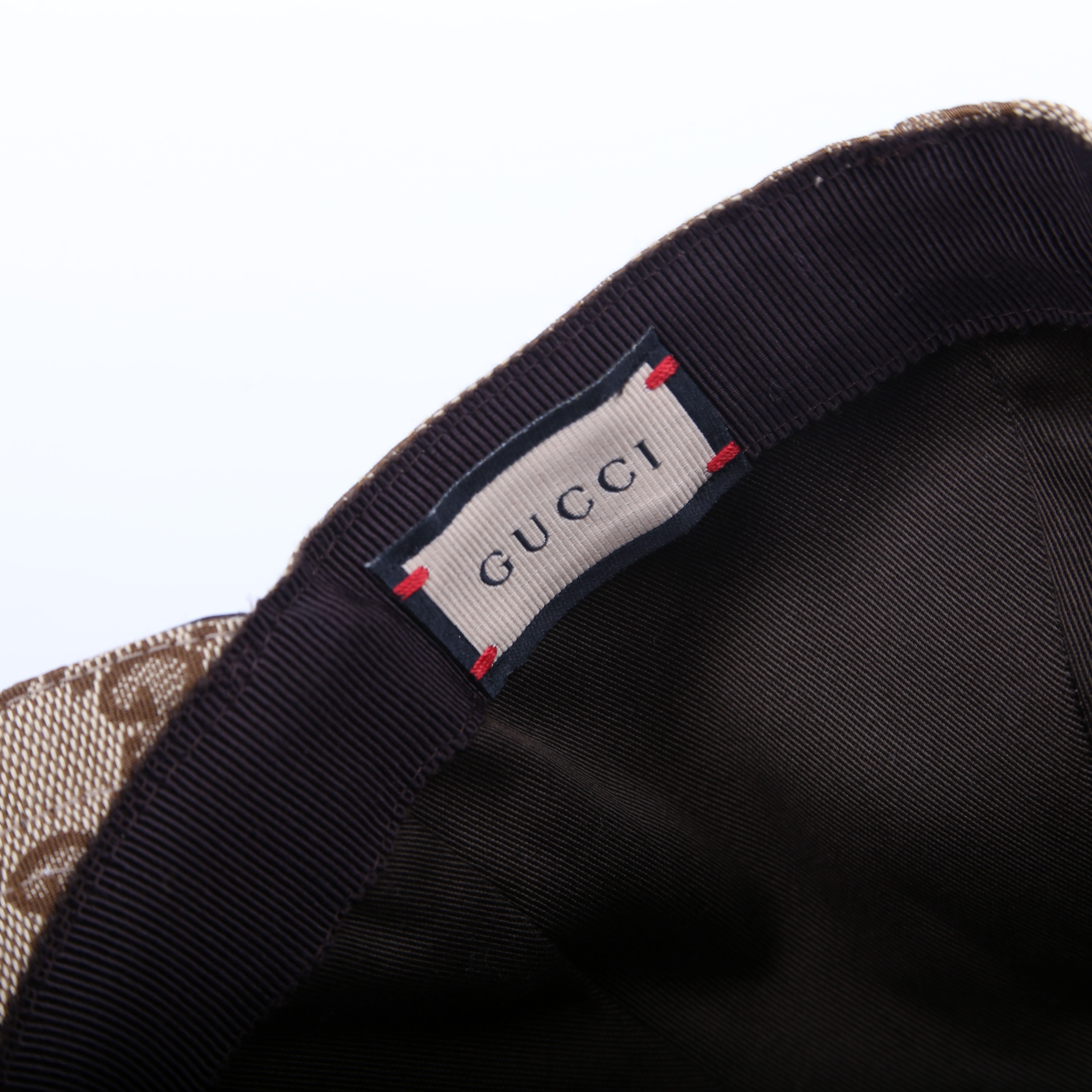 Gucci 200035 GG Canvas Web Cap Size Small Brown
