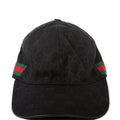 200035 GG Canvas Web Hat Size Medium Black