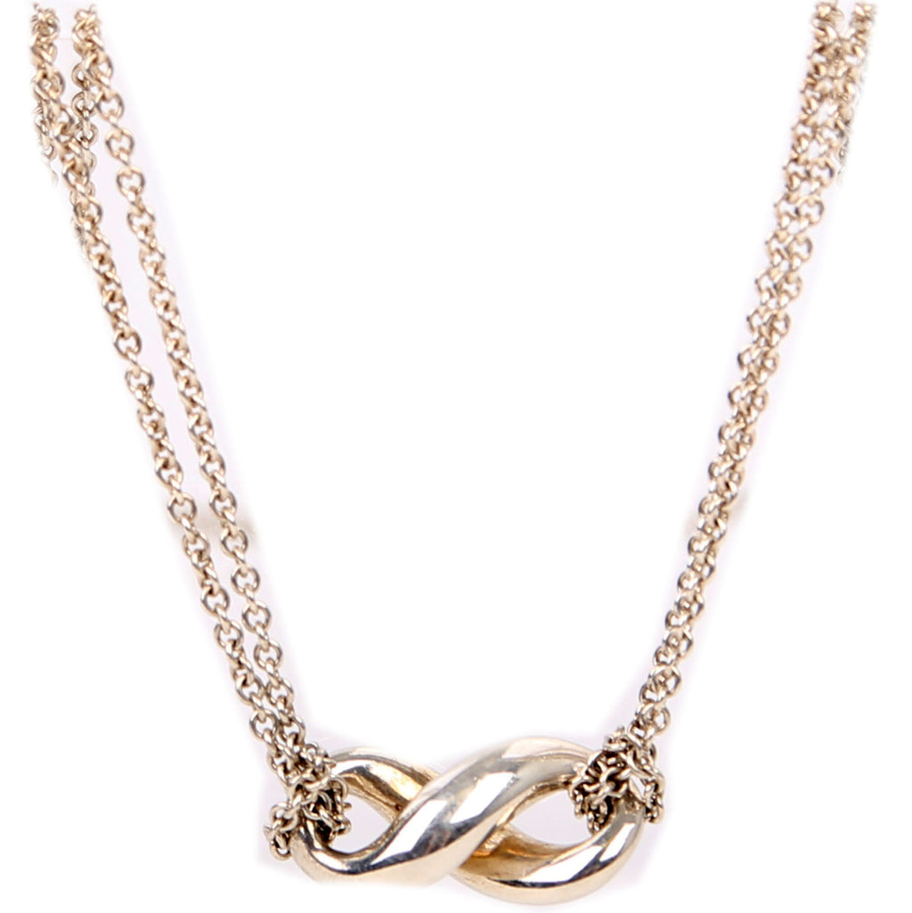 Infinity Double Chain 925 Necklace Silver