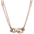 Infinity Double Chain 925 Necklace Silver