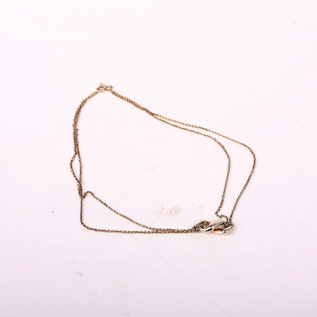 Infinity Double Chain 925 Necklace Silver