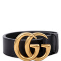 4000593 Marmont GG Leather Belt Size 80/32 Black