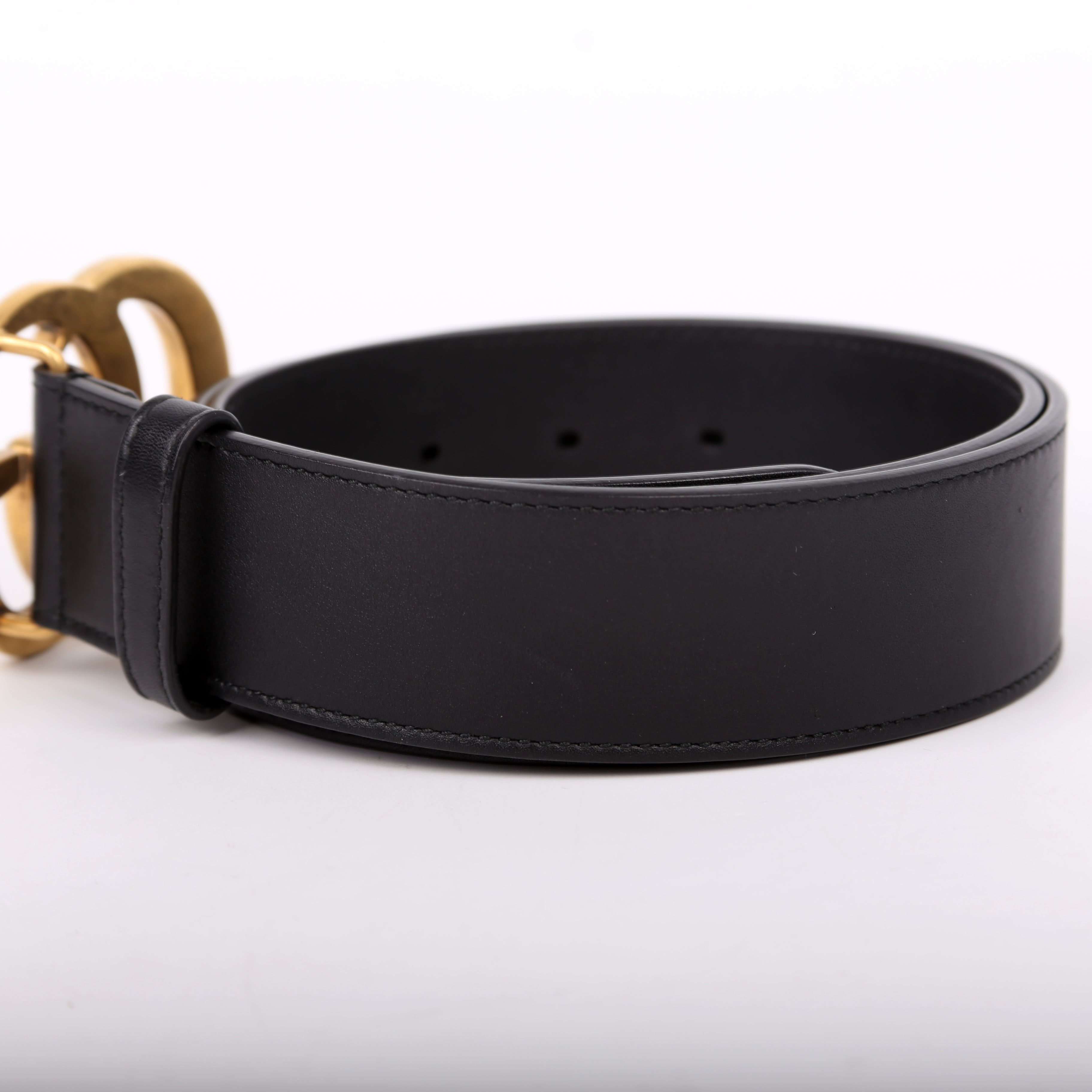 4000593 Marmont GG Leather Belt Size 80/32 Black