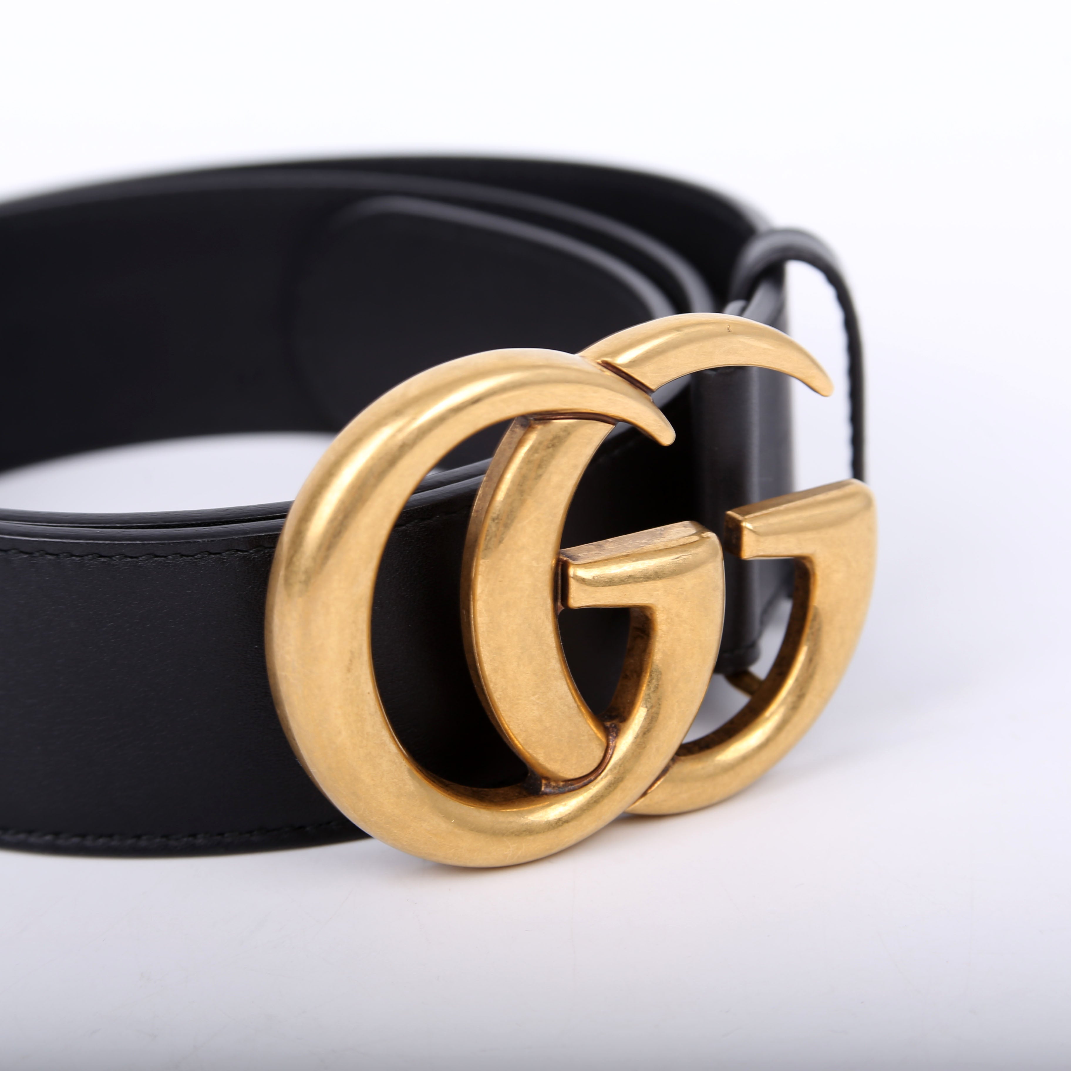 4000593 Marmont GG Leather Belt Size 80/32 Black