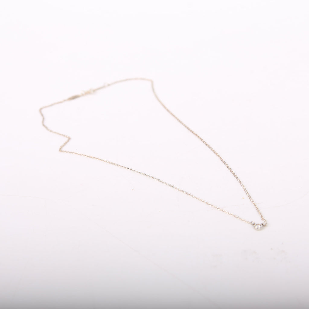 Elsa Peretti Diamonds By The Yard Pendant 925 Necklace Silver