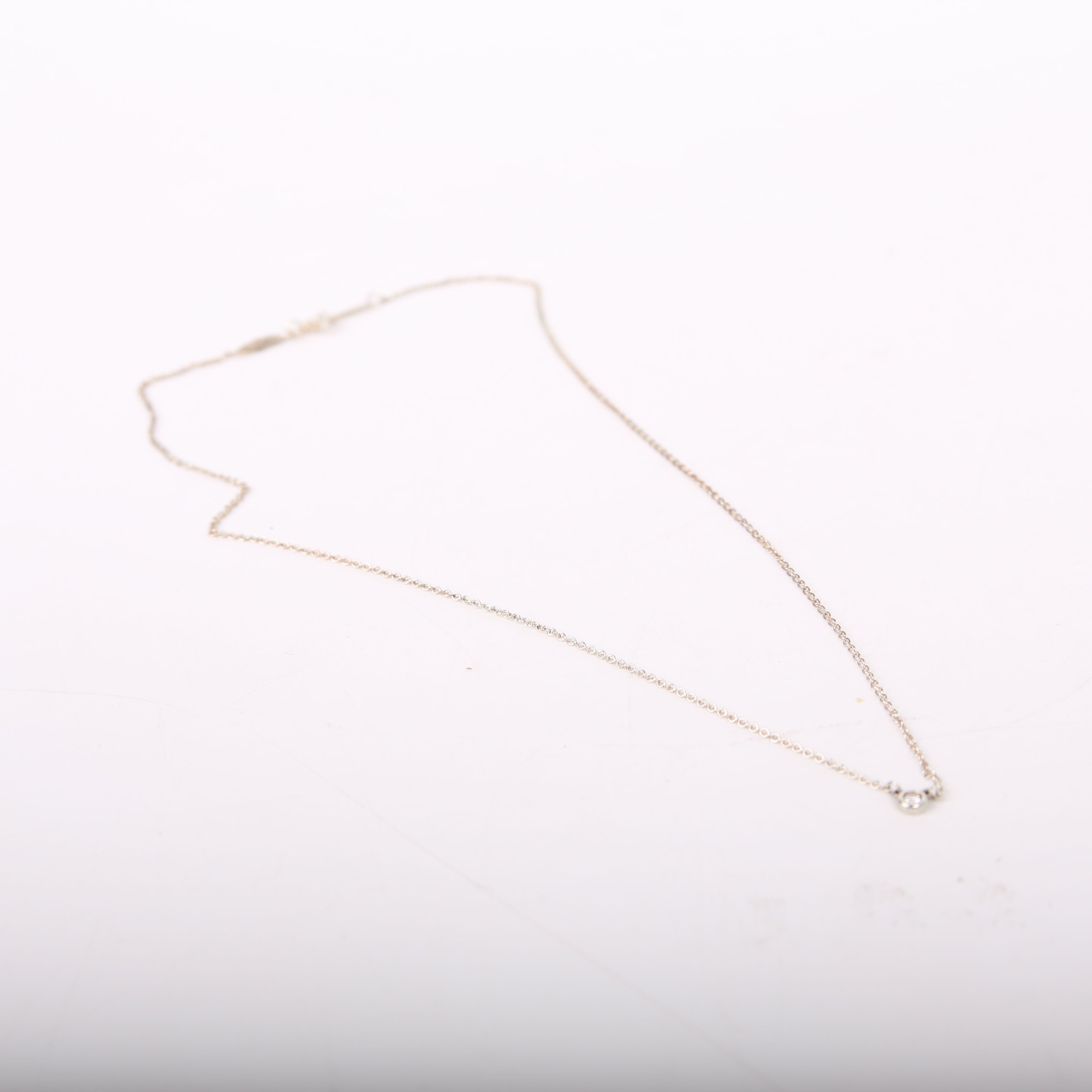 Elsa Peretti Diamonds By The Yard Pendant 925 Necklace Silver