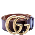 409416 Marmont Leather Belt 80/32 Brown