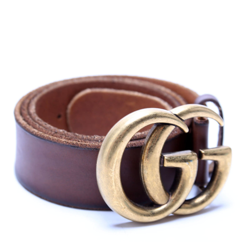 409416 Marmont Leather Belt 80/32 Brown