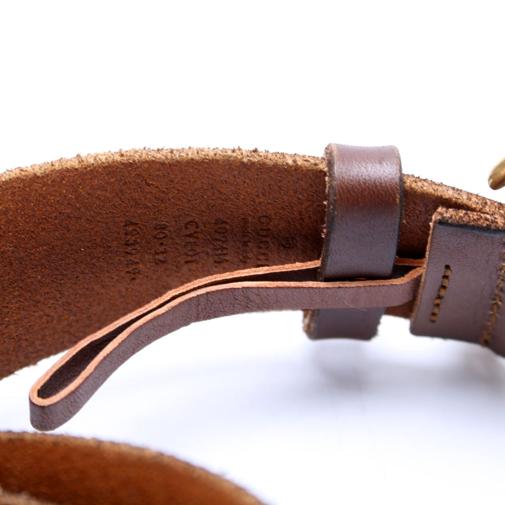 409416 Marmont Leather Belt 80/32 Brown