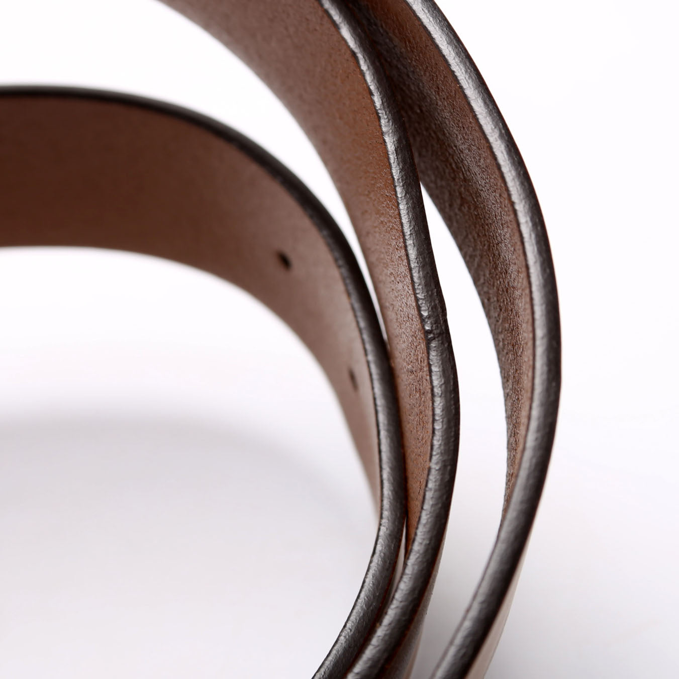 546389 Interlocking GG Leather Belt Size 110/44 Brown