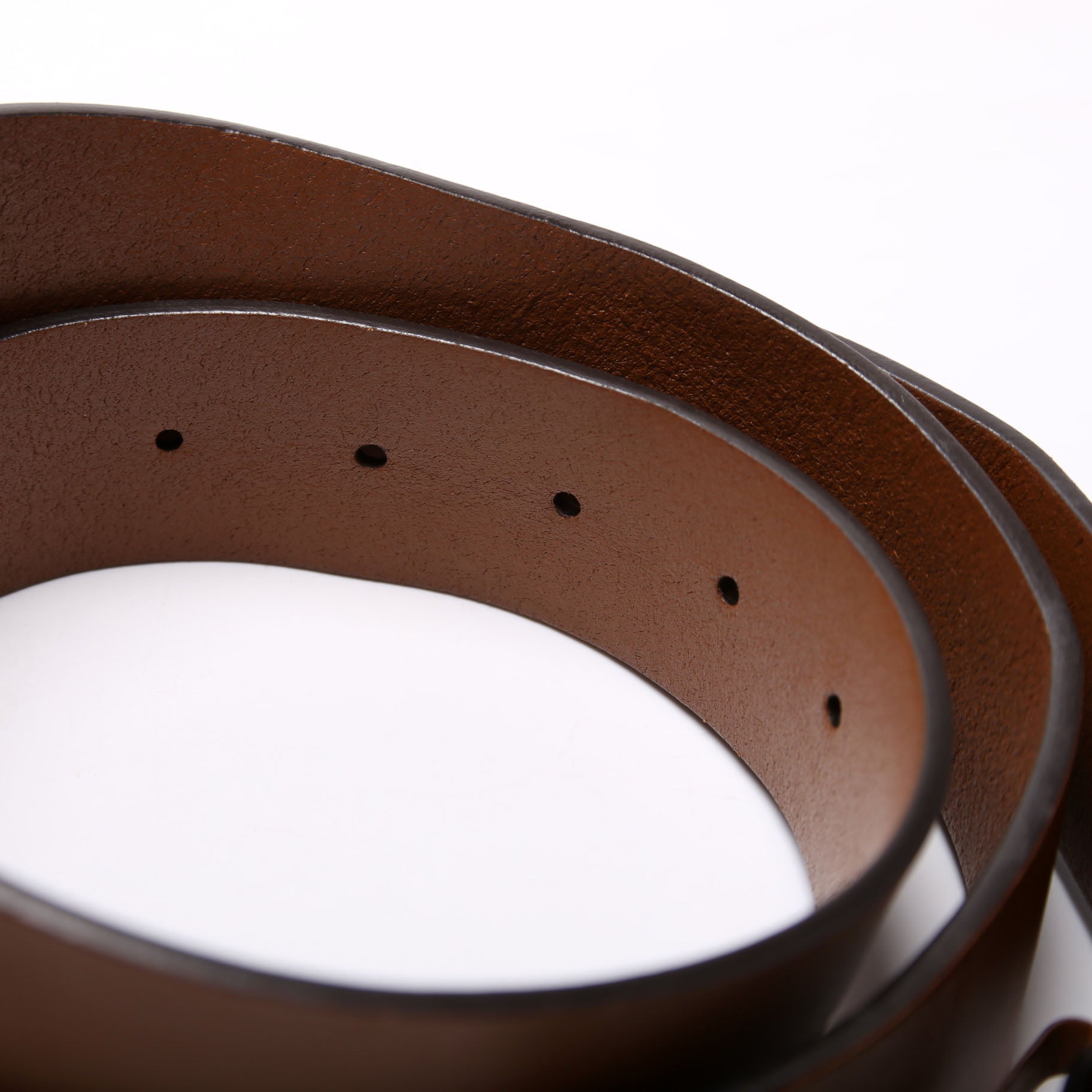 546389 Interlocking GG Leather Belt Size 110/44 Brown