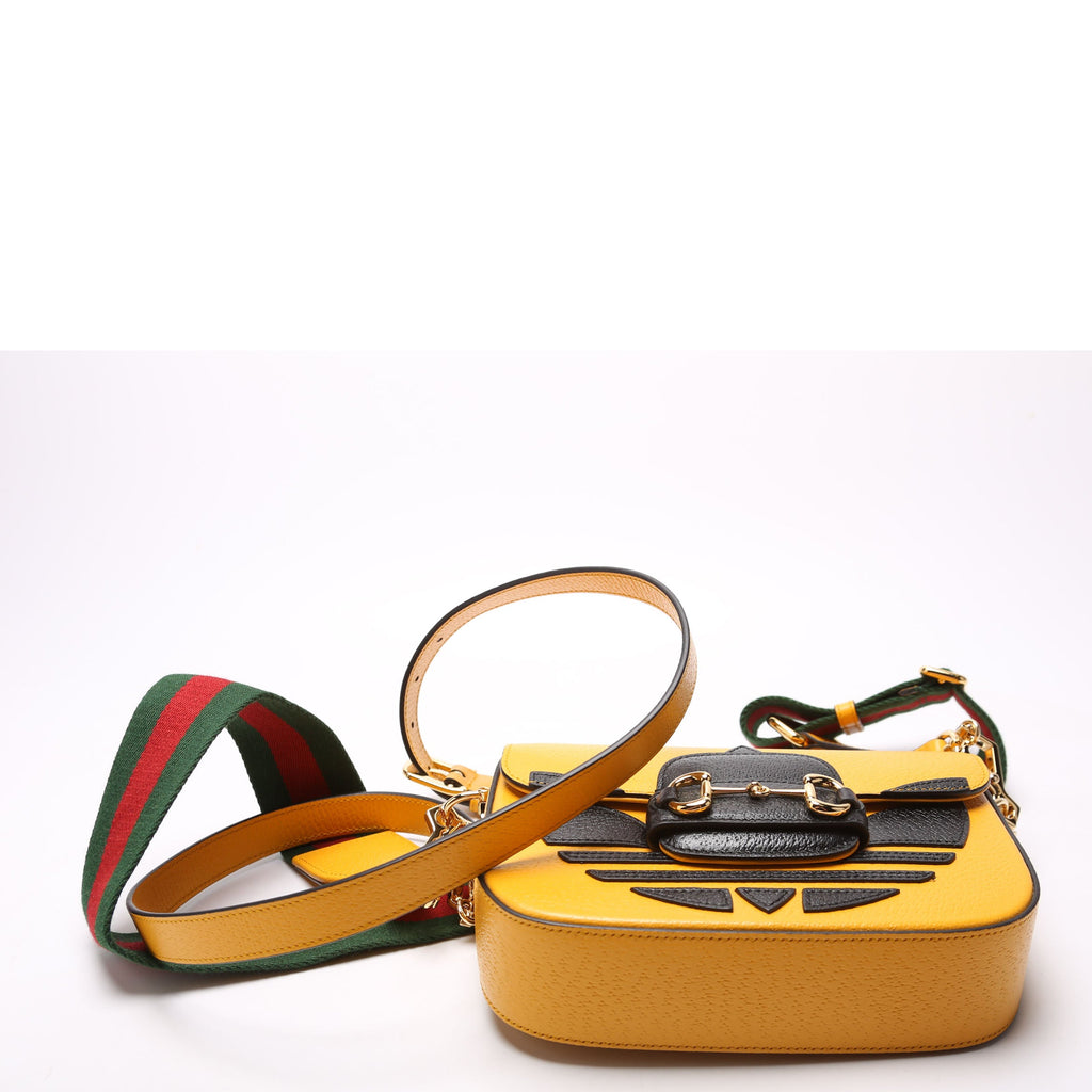 Gucci 658574 Gucci Adidas 1955 Horsebit Mini Bag Yellow