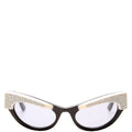 Gucci GG1167S Crystal Sunglasses Black/Cream