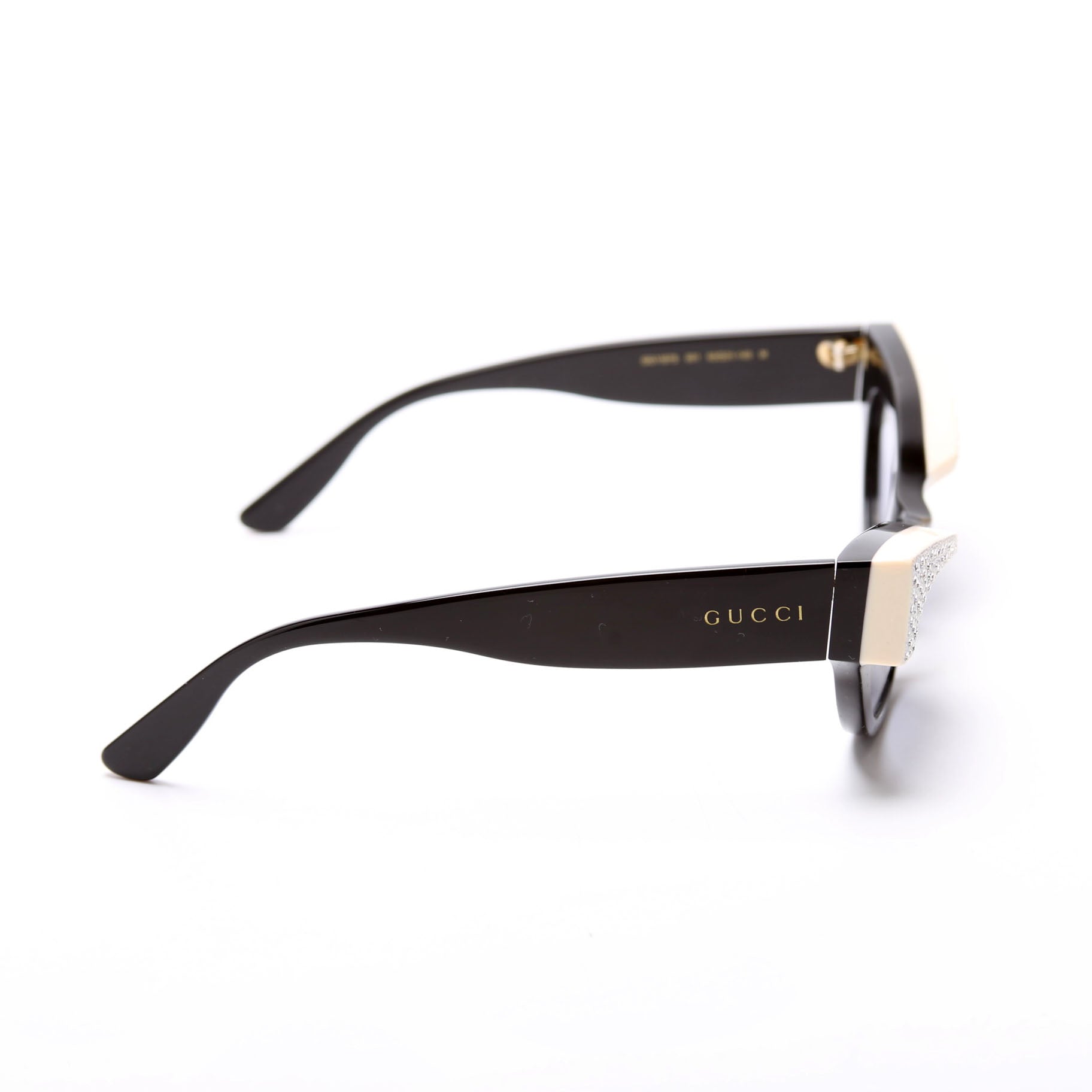 Gucci GG1167S Crystal Sunglasses Black/Cream