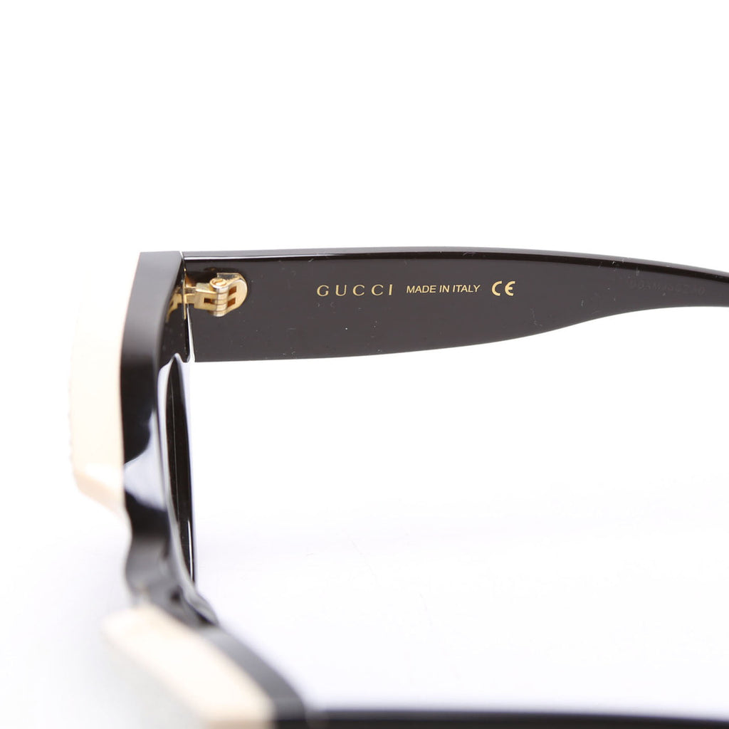 Gucci GG1167S Crystal Sunglasses Black/Cream