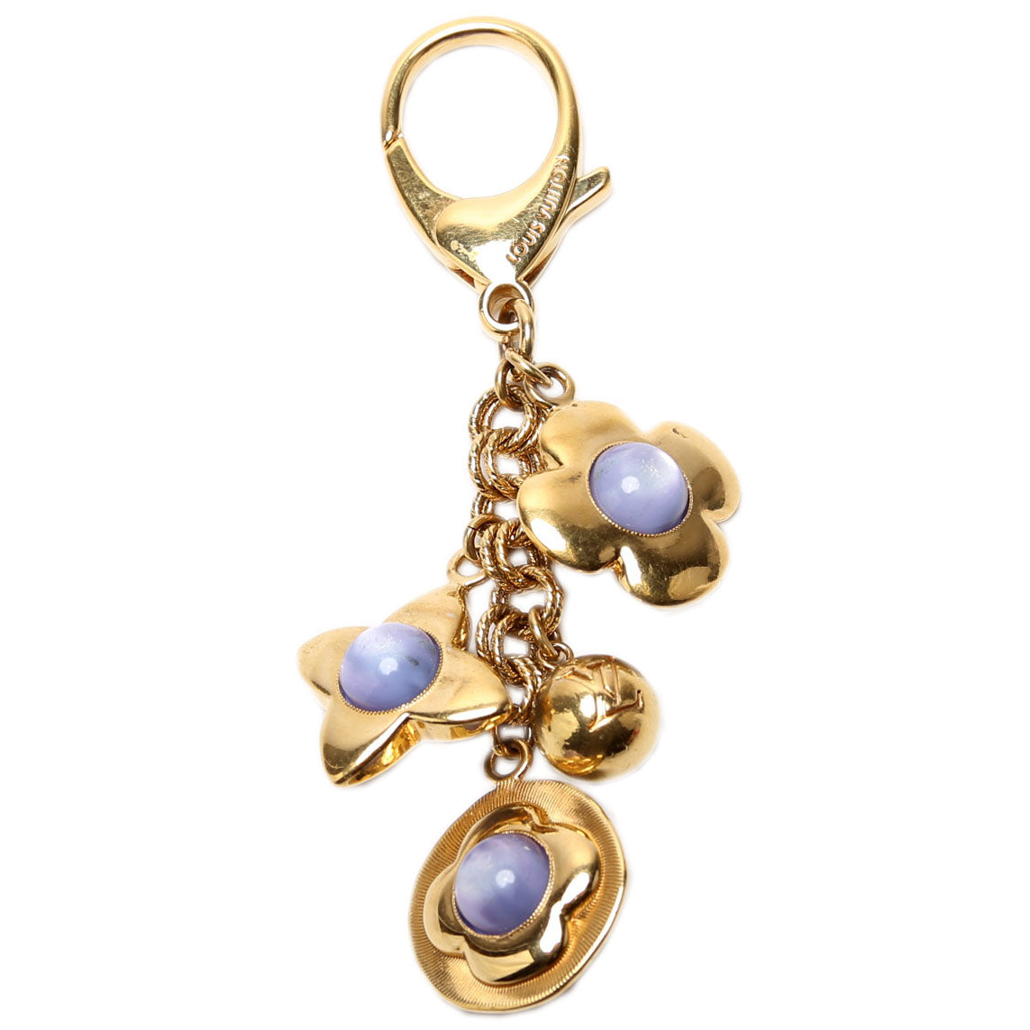 Bijoux Sac Tresor Bag Charm Gold/Blue