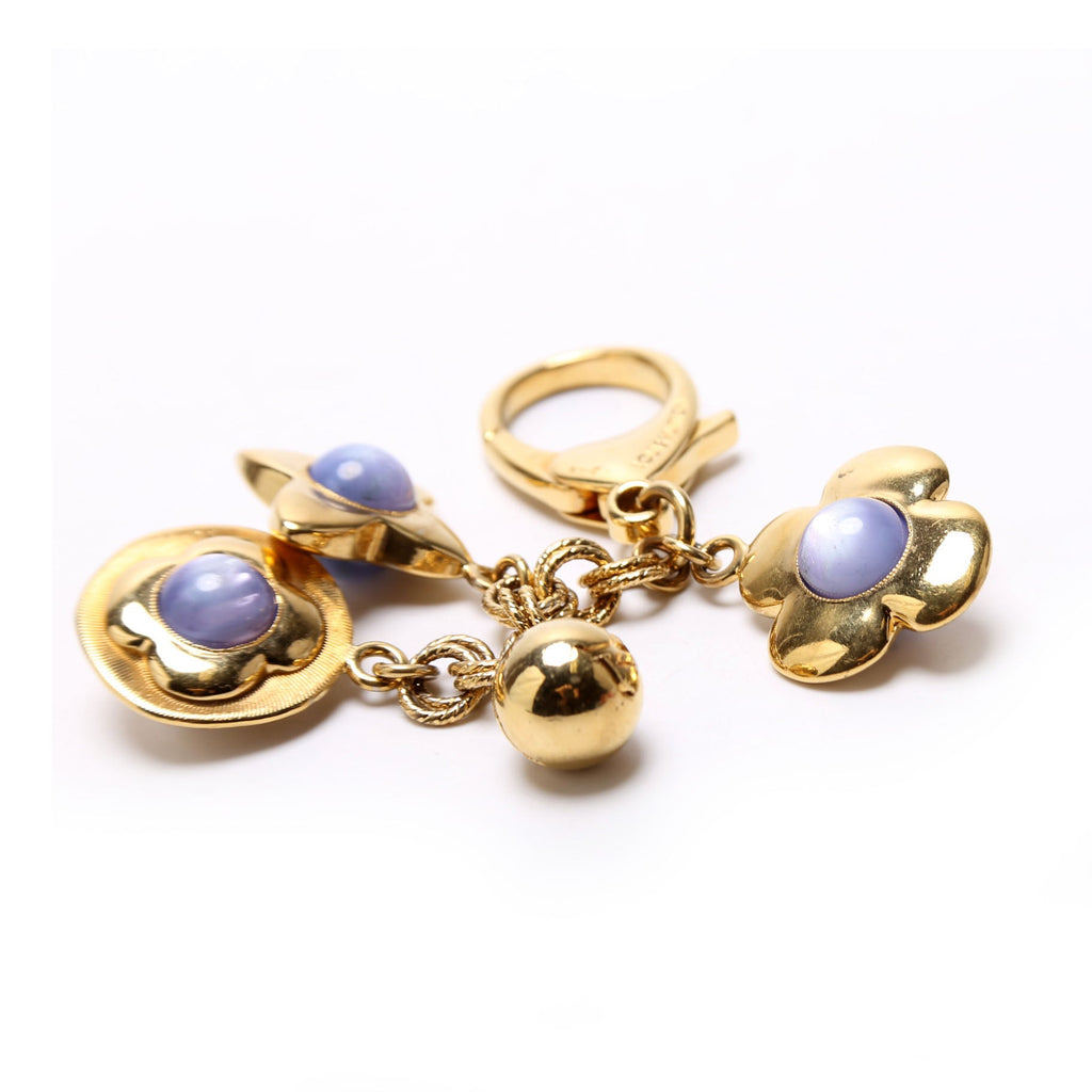 Bijoux Sac Tresor Bag Charm Gold/Blue