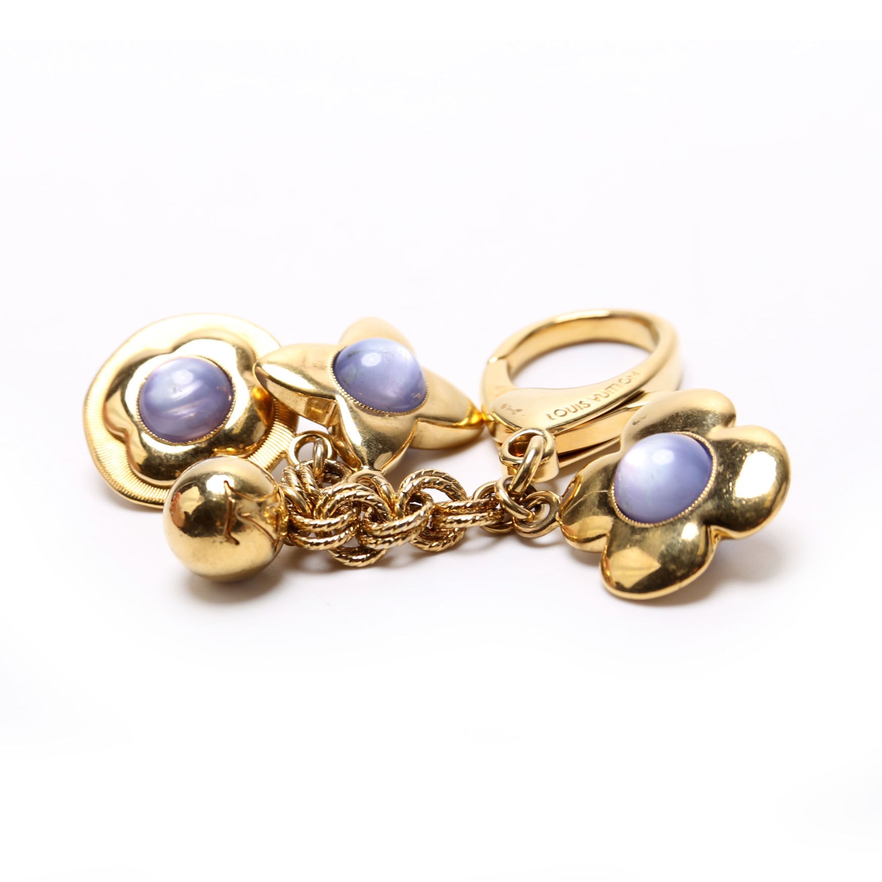 Bijoux Sac Tresor Bag Charm Gold/Blue