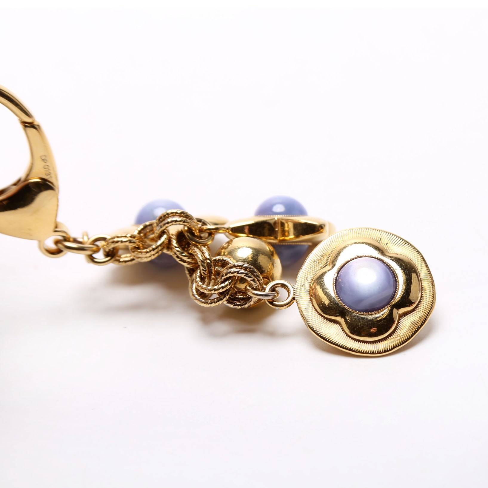Bijoux Sac Tresor Bag Charm Gold/Blue