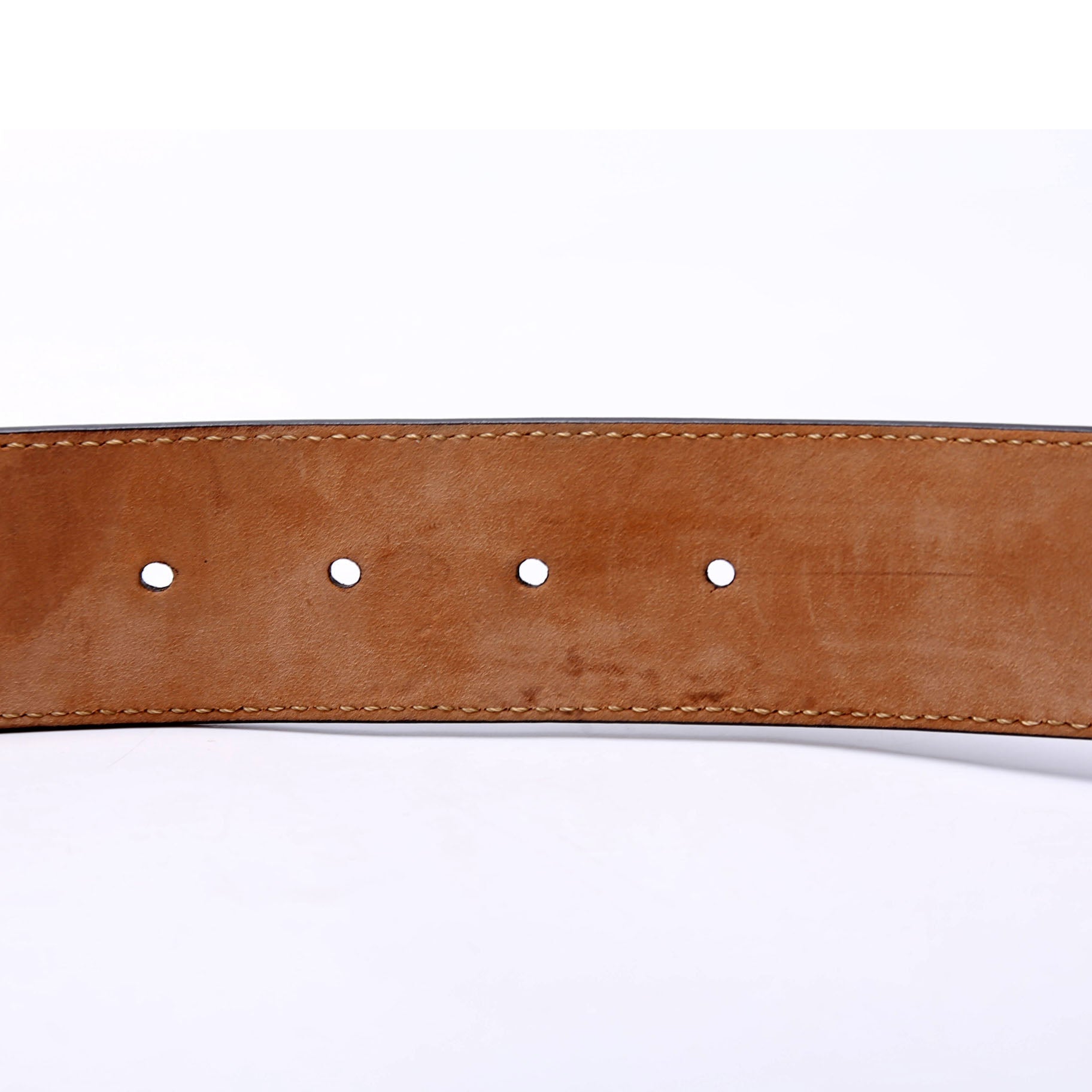 F Is Fendi FF Embossed Belt Size 75/30 Brown/Black
