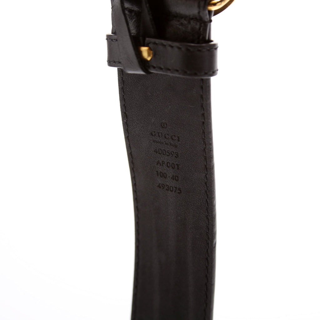 400593 Marmont GG Leather Belt Size 100/40 Black