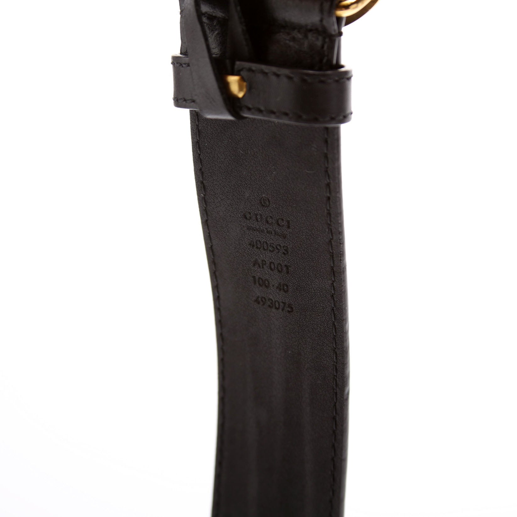 400593 Marmont GG Leather Belt Size 100/40 Black