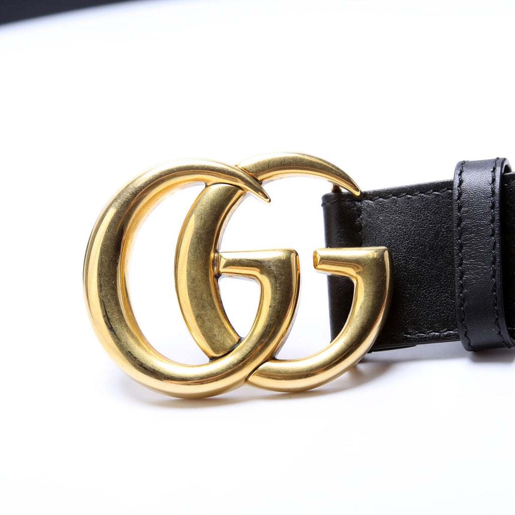 400593 Marmont GG Leather Belt Size 100/40 Black