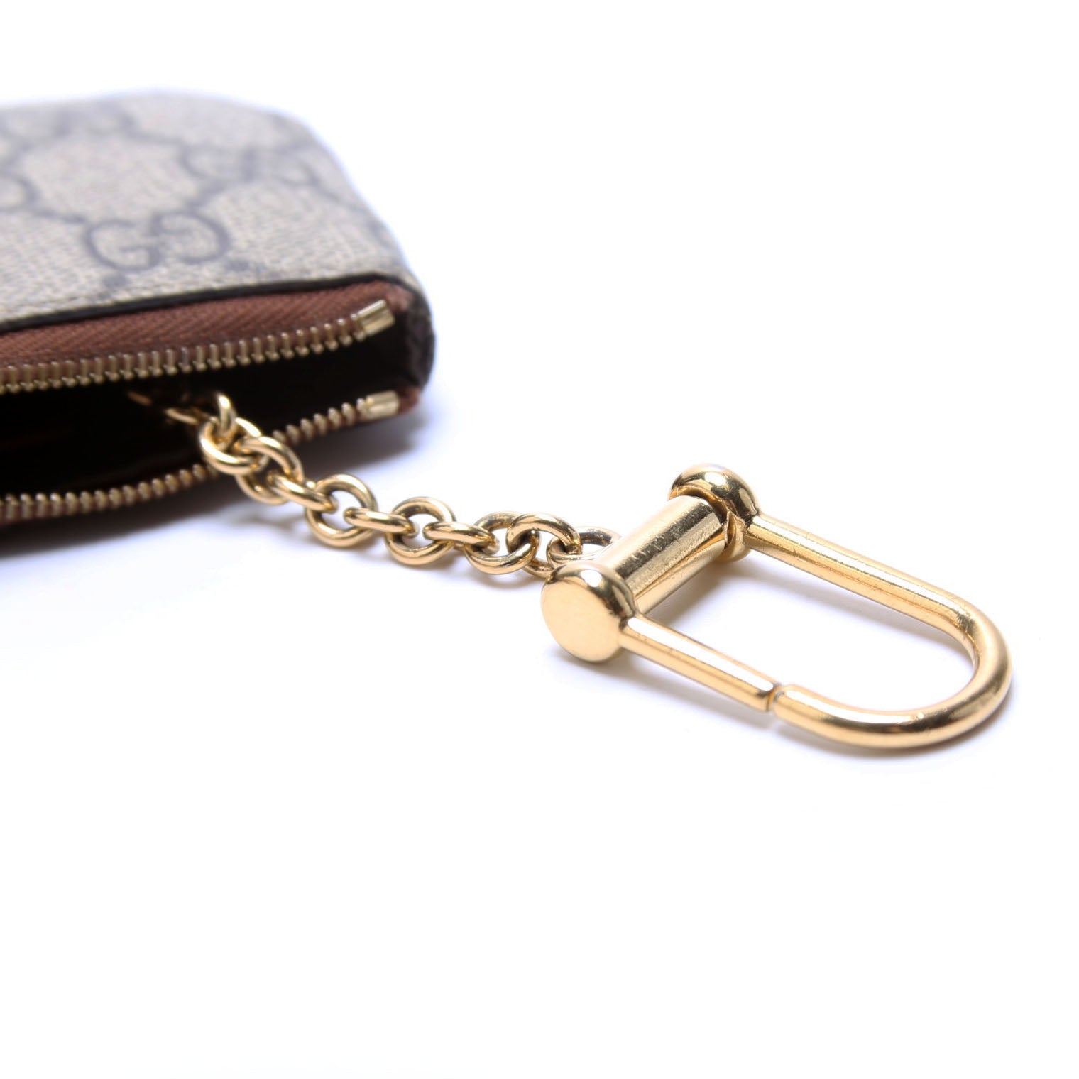 447964 GG Supreme Key Case Brown
