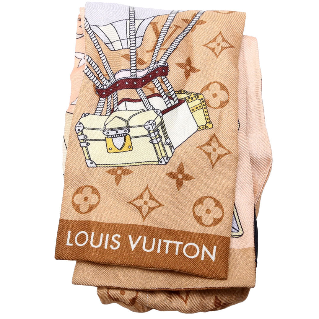 Journey Bandeau Silk Scarf Brown/Multicolor