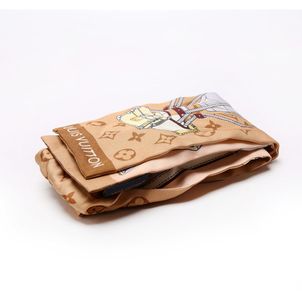 Journey Bandeau Silk Scarf Brown/Multicolor