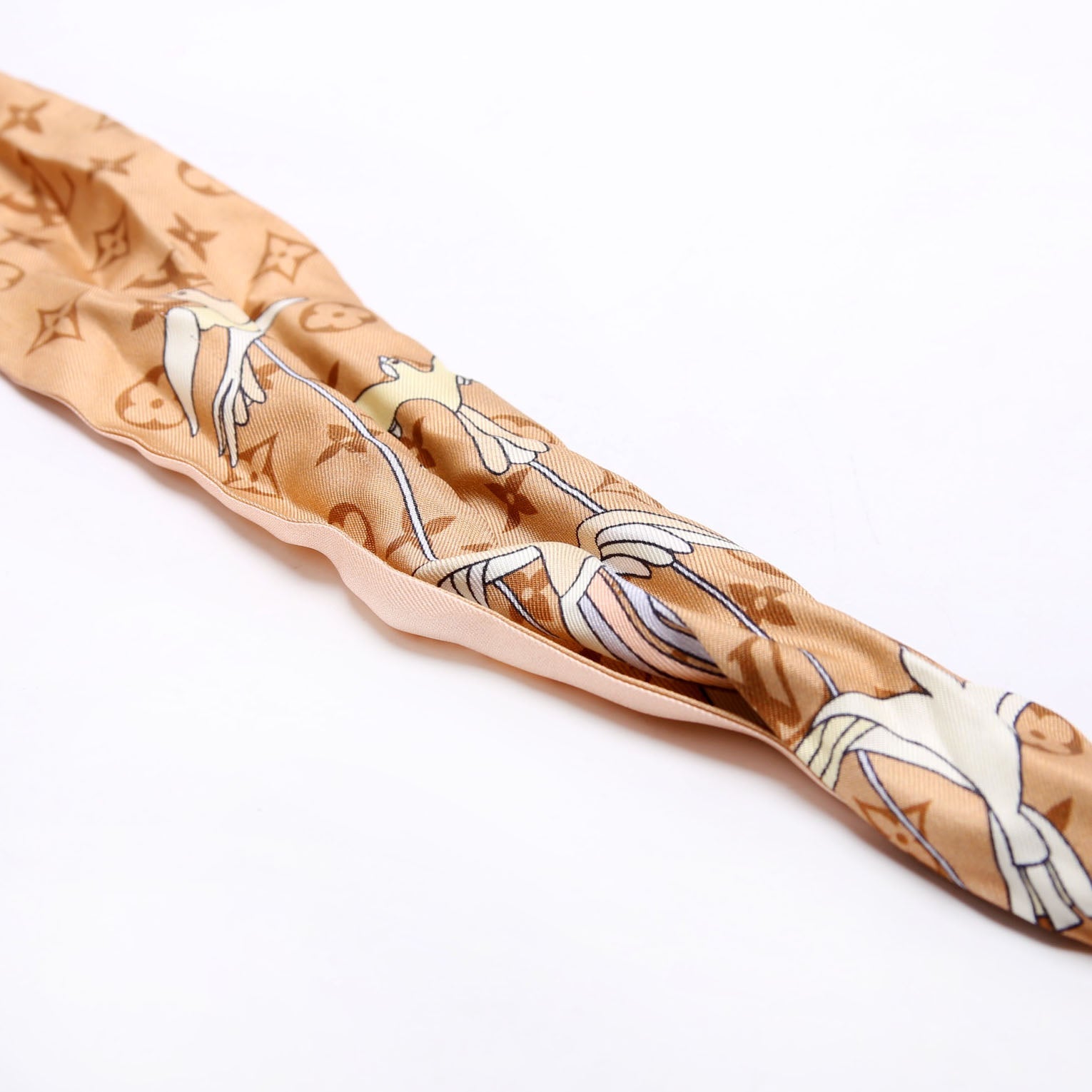Journey Bandeau Silk Scarf Brown/Multicolor
