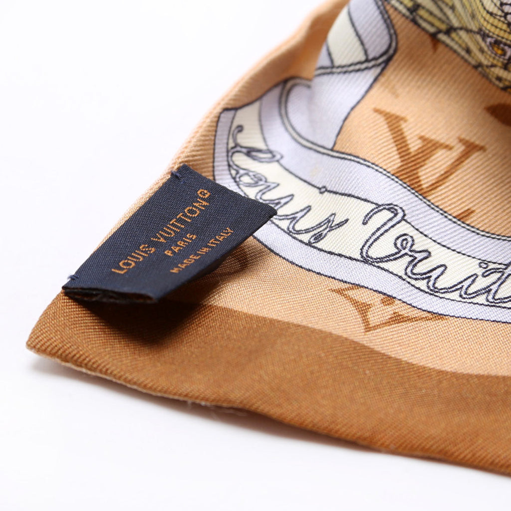 Journey Bandeau Silk Scarf Brown/Multicolor