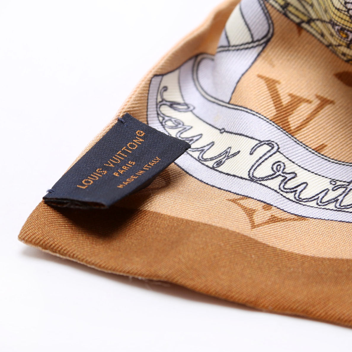 Journey Bandeau Silk Scarf Brown/Multicolor