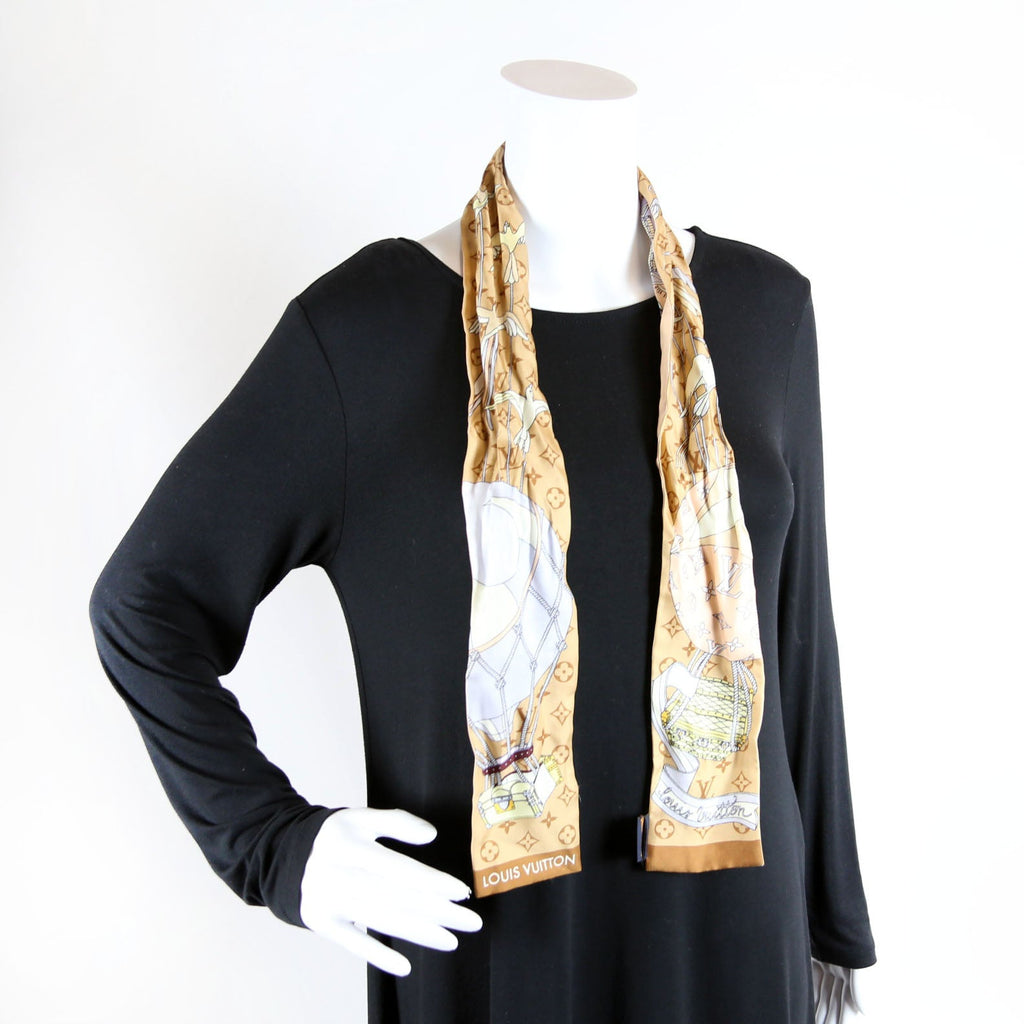Journey Bandeau Silk Scarf Brown/Multicolor