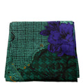 Paisley Floral Silk Vintage Scarf Green/Blue