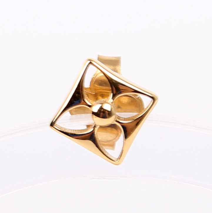 Crazy In Lock Earrings Gold