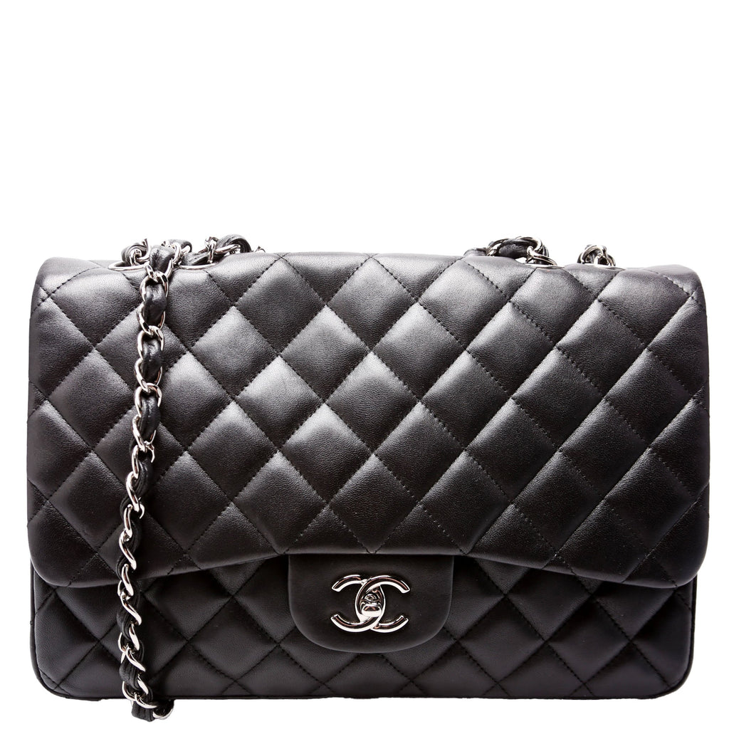 Classic Flap Jumbo Lambskin 14-16M Black