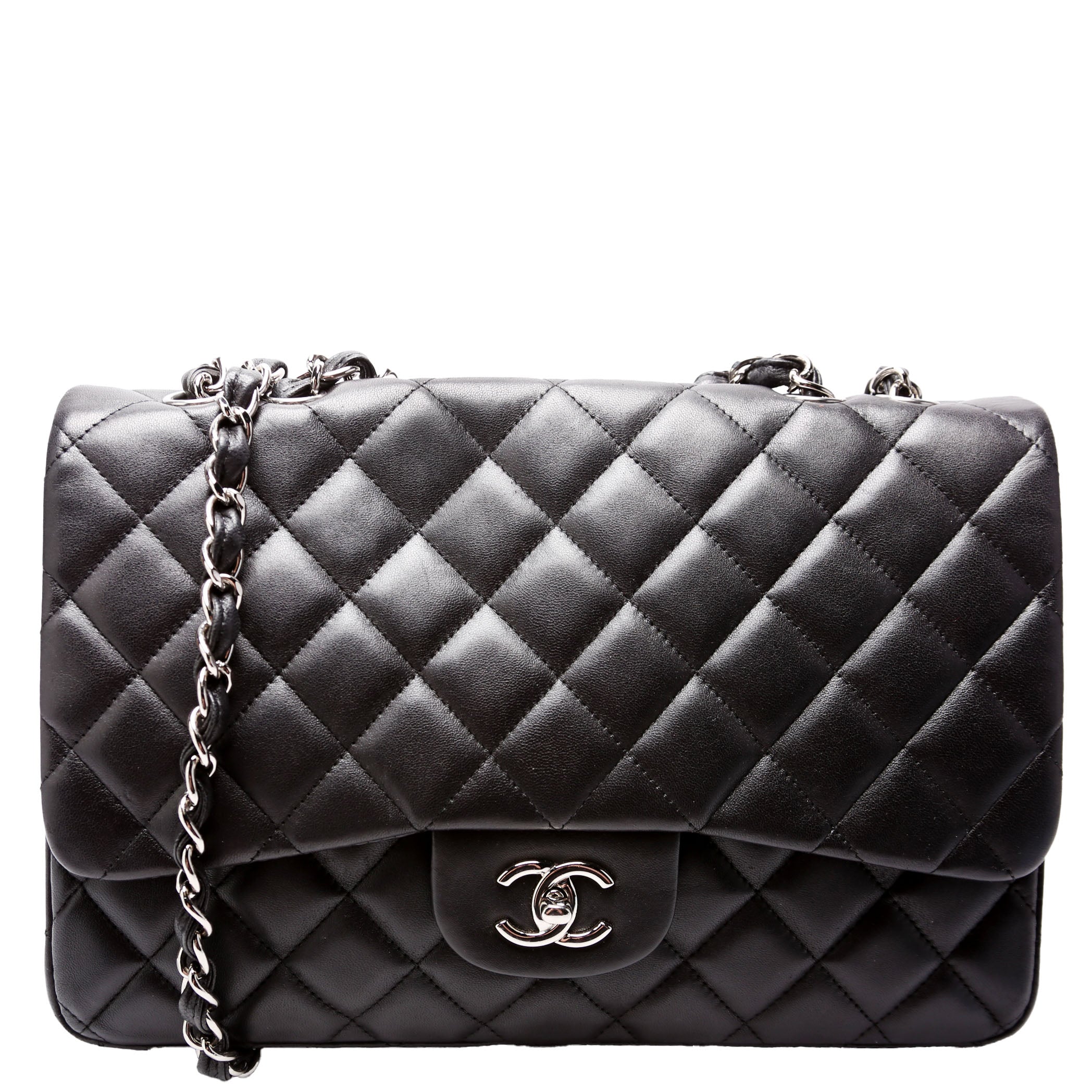 Classic Flap Jumbo Lambskin 14-16M Black