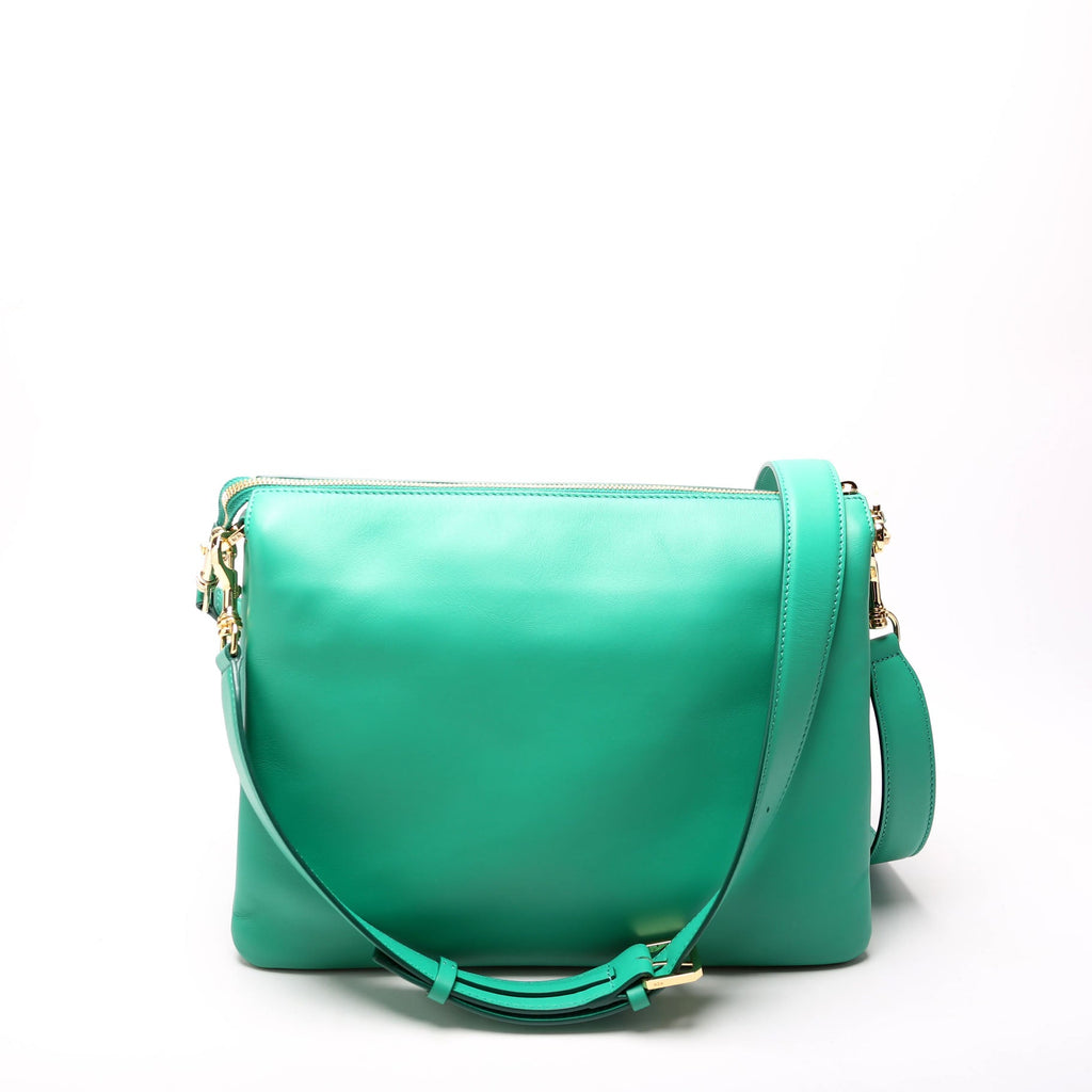 Mode Travia Medium Spanish Leather Shoulder Bag Green