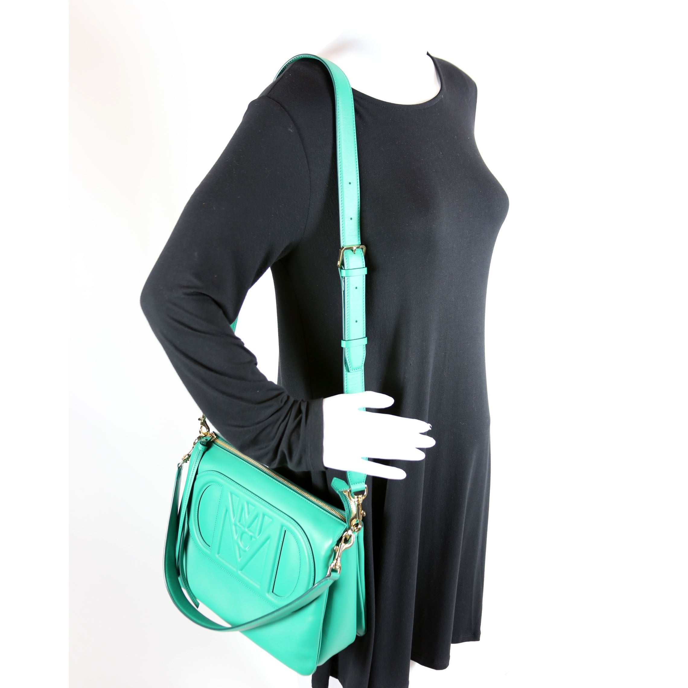 Mode Travia Medium Spanish Leather Shoulder Bag Green