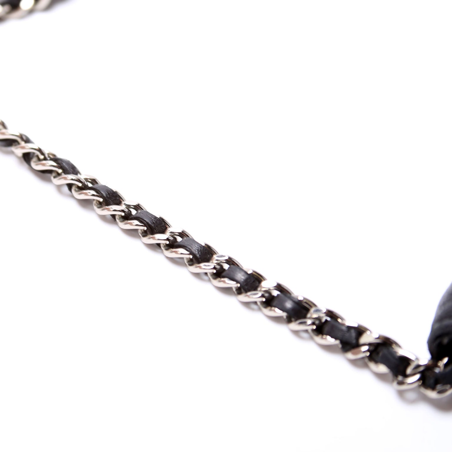 Wallet On Chain Classic Quilted Lambskin Black