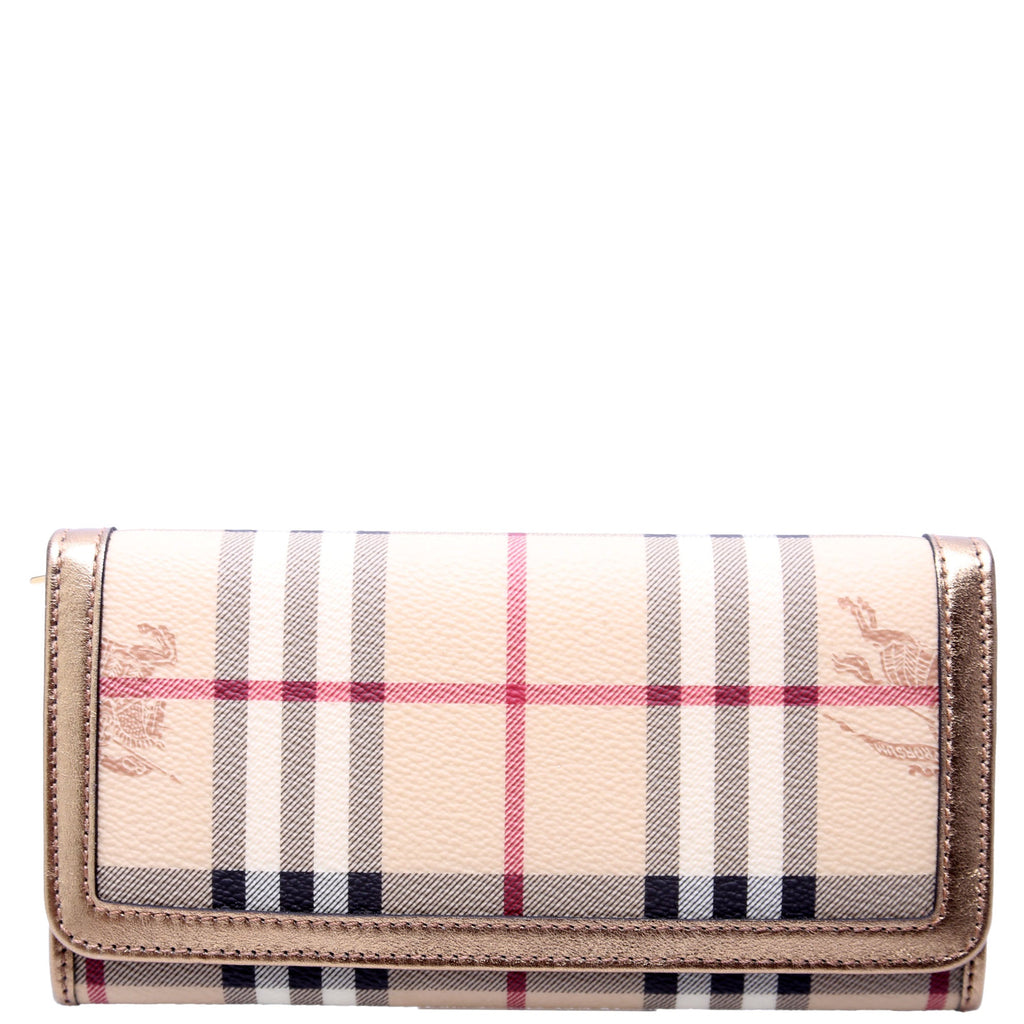 3689954 Haymarket Check Continental Penrose Wallet Beige